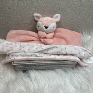 $19 🌙 Carters Pink White Woodland Fox Baby Lovey Plush Toy 2023